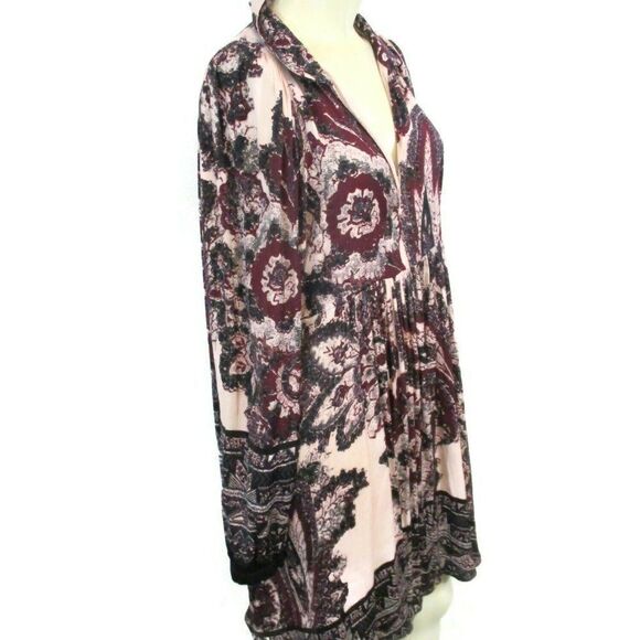 Free People V Neck Say You Love Me Mini Dress Small - Picture 5 of 7